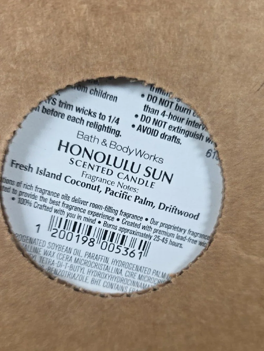 Bath & Body Works Honolulu Sun 3-Wick Candle - Light Blue